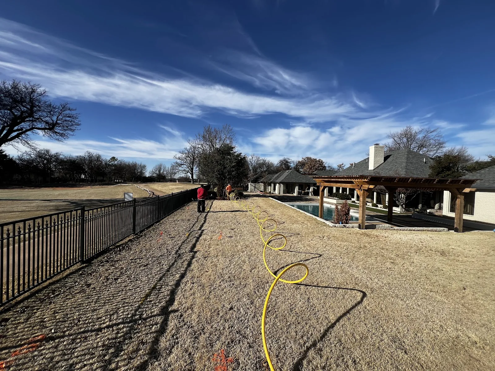 Residential Neighborhood Bore Dallas Texas HDD Contractors Texas HDD Contractors residential directional bore driveway Dallas neighborhood no-dig trenchless water line installation