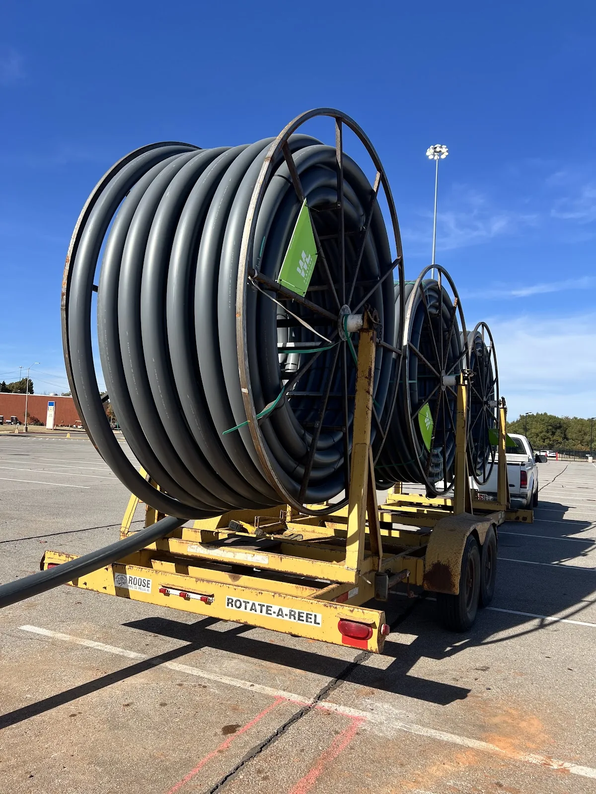 Track Field Utility Boring Texas HDD Contractors Texas HDD Contractors directional boring stadium track field Dallas clear blue sky underground utility installation