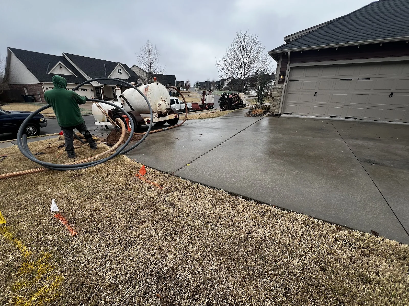 Ditch Witch Residential Bore Dallas Texas HDD Contractors Texas HDD Contractors Ditch Witch HDD rig residential bore job Dallas metro trenchless utility contractor