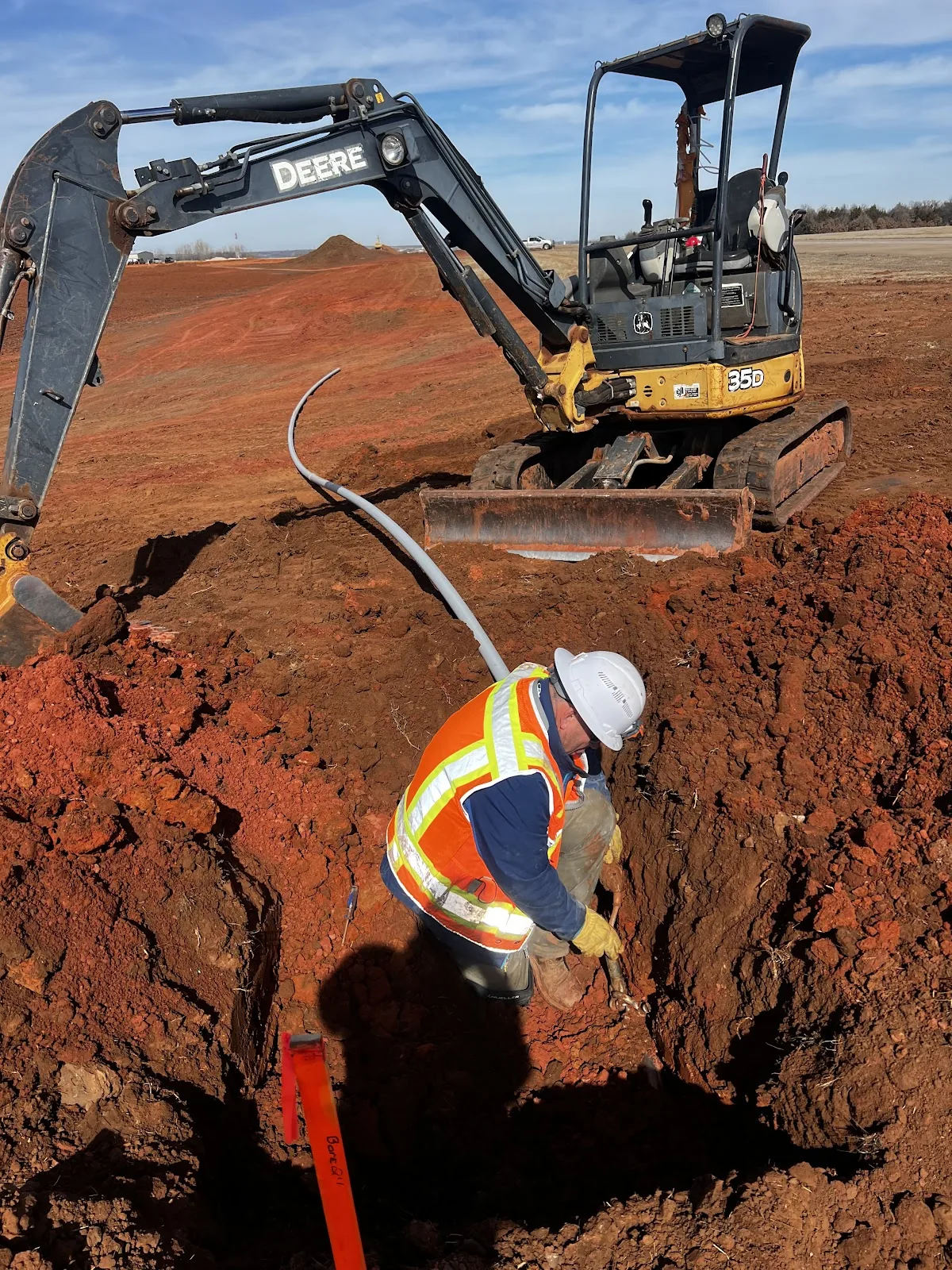 Texas HDD Contractors North Texas jobsite underground utility bore sidewalk Texas directional drilling